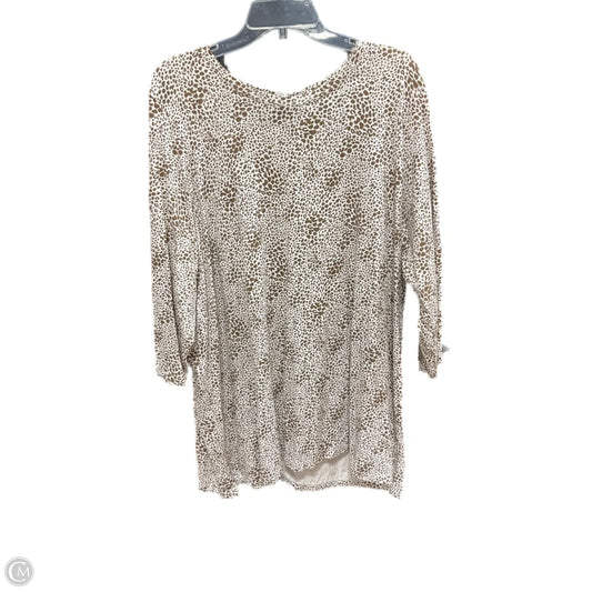 Top 3/4 Sleeve By Lands End In Leopard Print, Size: 3x