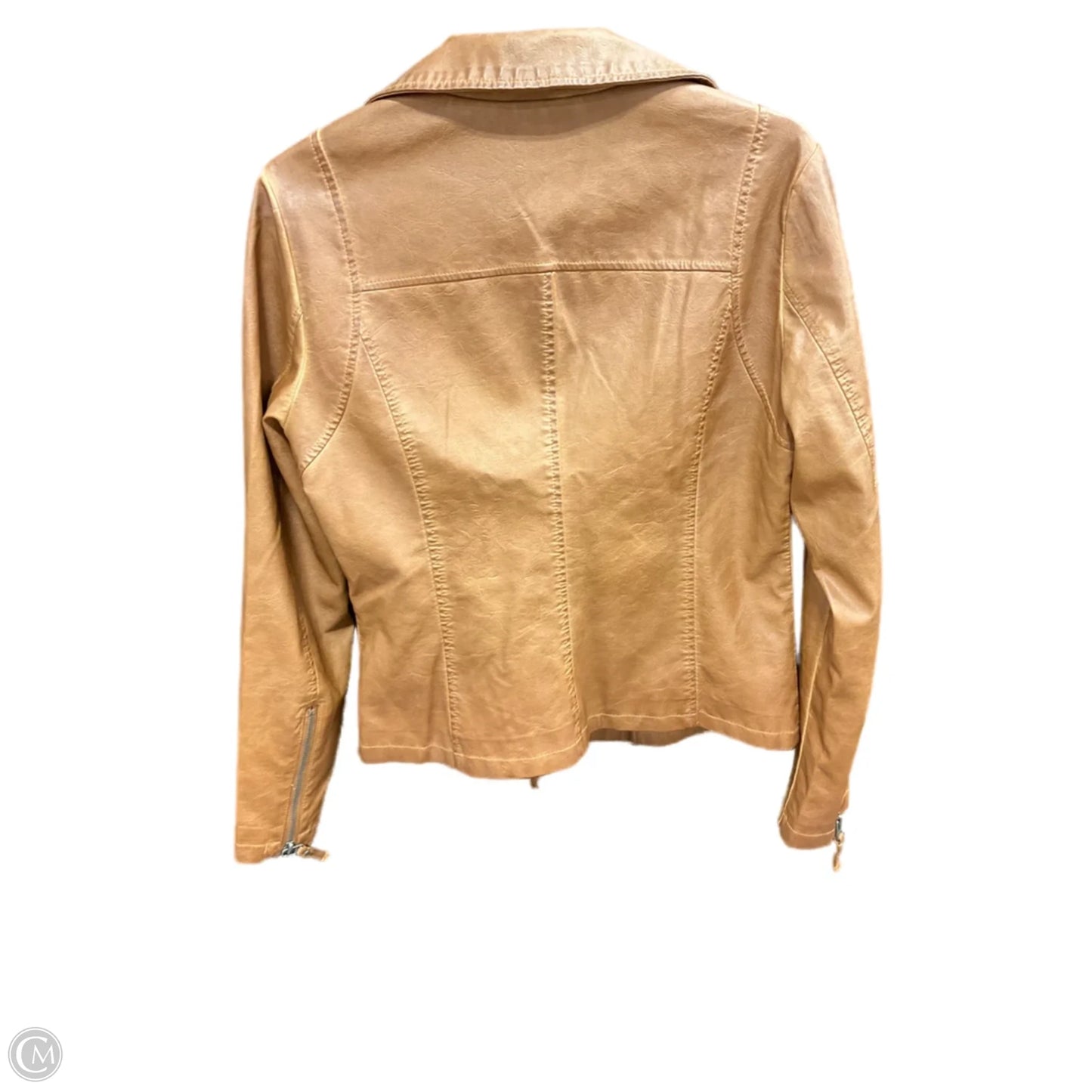 Jacket Moto By Max Studio In Brown, Size: S