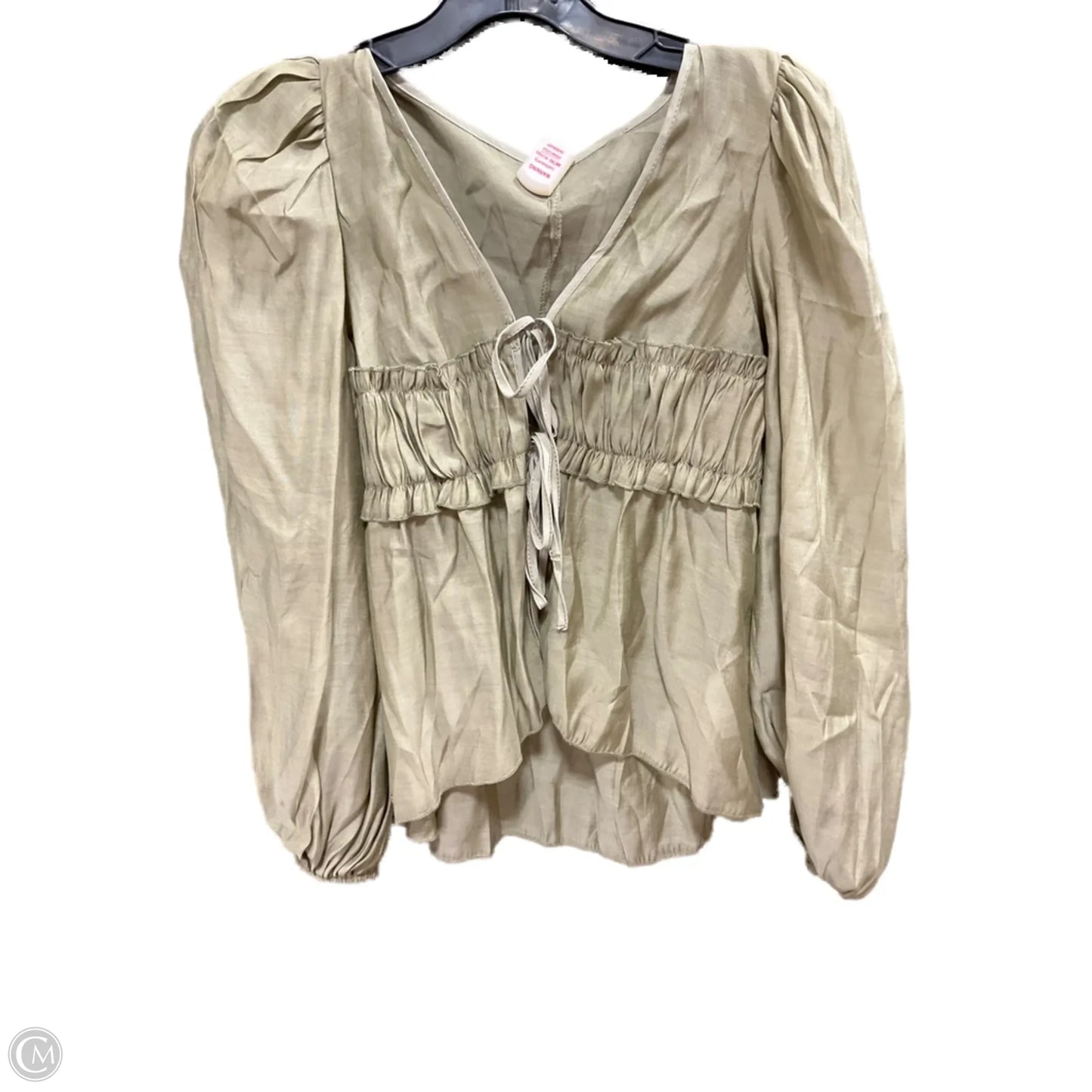 Top Long Sleeve By Missguided In Green, Size: S
