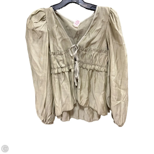 Top Long Sleeve By Missguided In Green, Size: S
