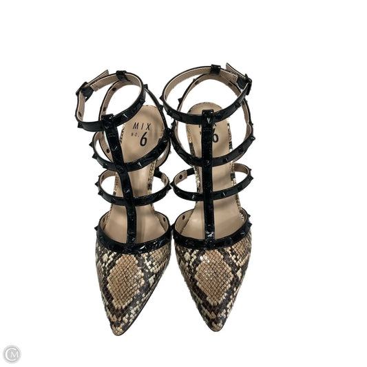 Shoes Heels Stiletto By Mix No 6 In Snakeskin Print, Size: 8