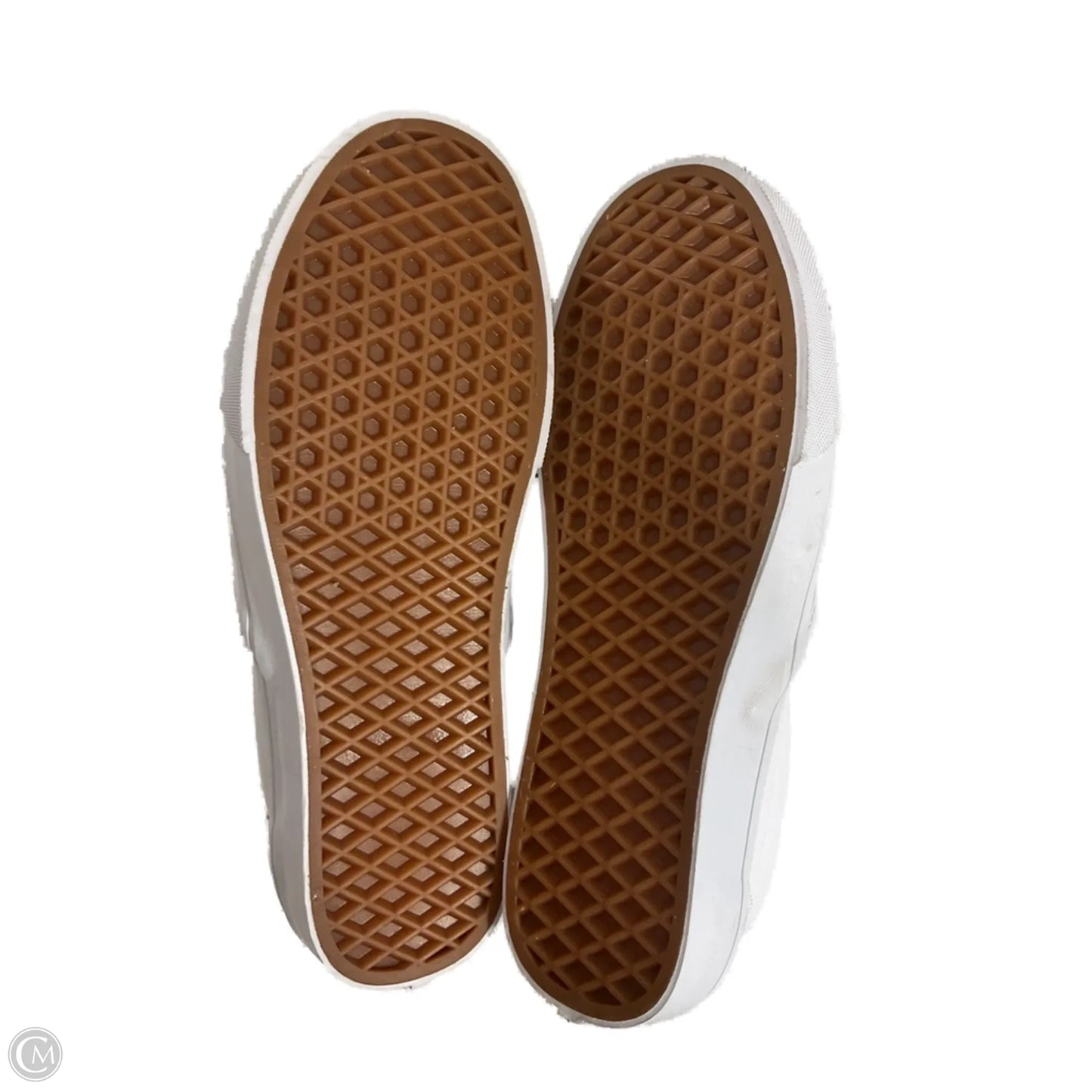 Shoes Flats By Vans In White, Size: 9