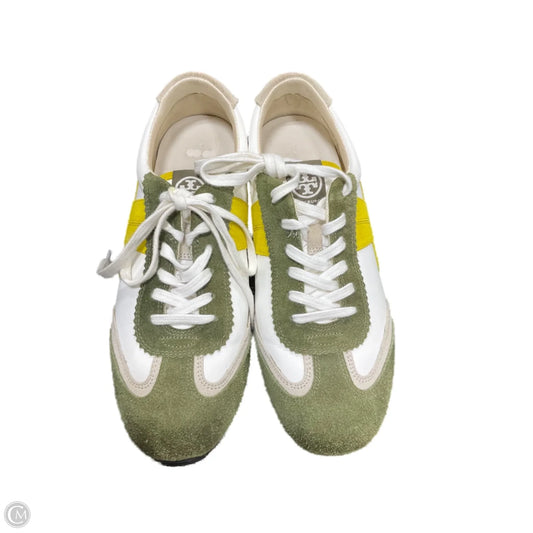 Shoes Designer By Tory Burch In Green & Yellow, Size: 9.5