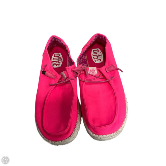 Shoes Flats By Hey Dude In Pink, Size: 8