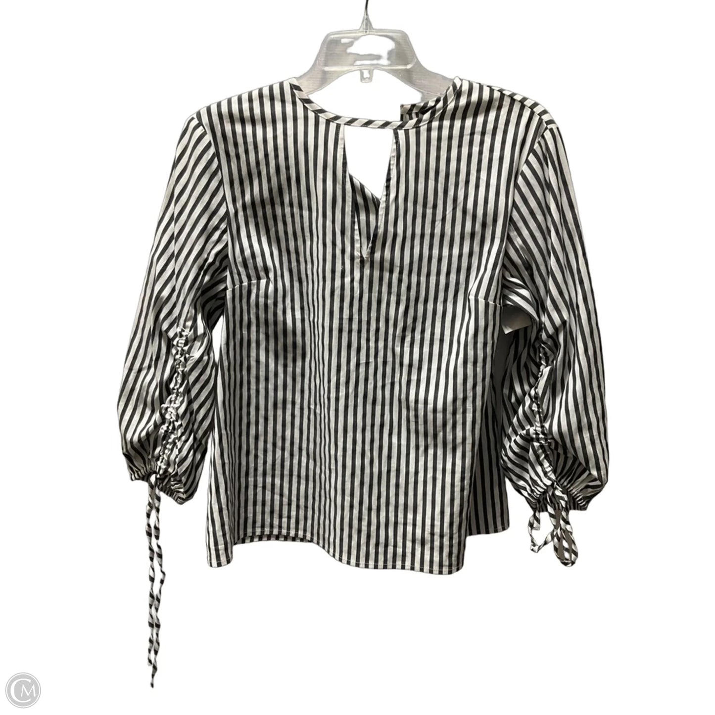 Top Long Sleeve By Express In Striped Pattern, Size: M