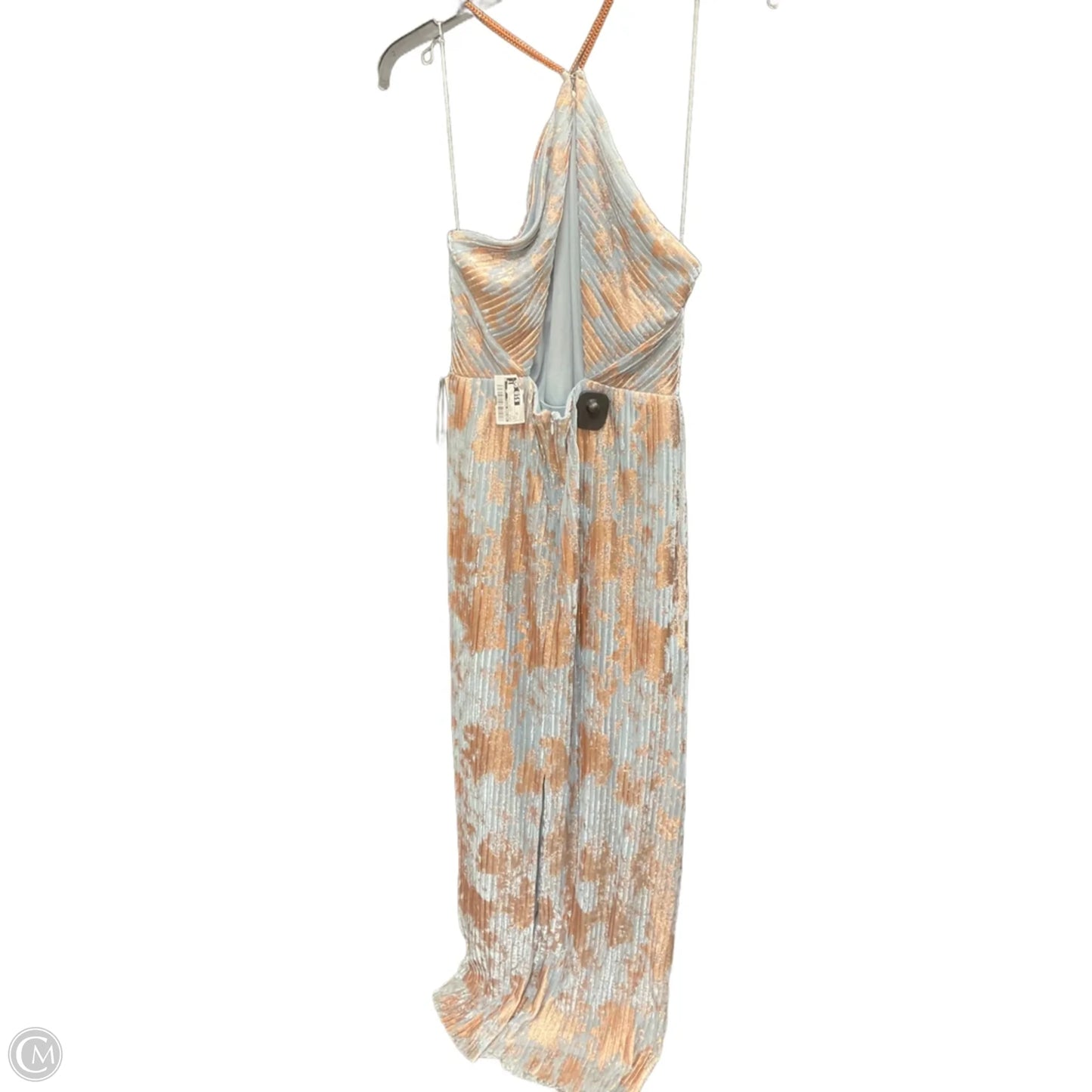 Dress Casual Midi By Adrianna Papell In Blue & Gold, Size: 10