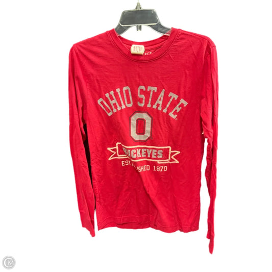 Athletic Top Long Sleeve Crewneck By Clothes Mentor In Red, Size: M