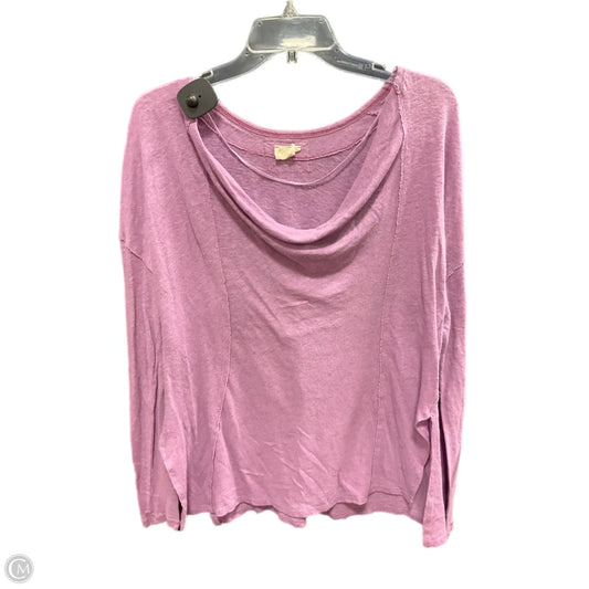 Top Long Sleeve By We The Free In Purple, Size: S