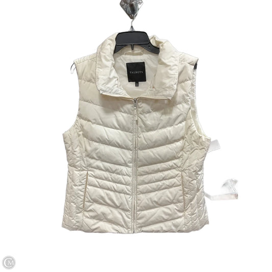 Vest Puffer & Quilted By Talbots In Cream, Size: Xl