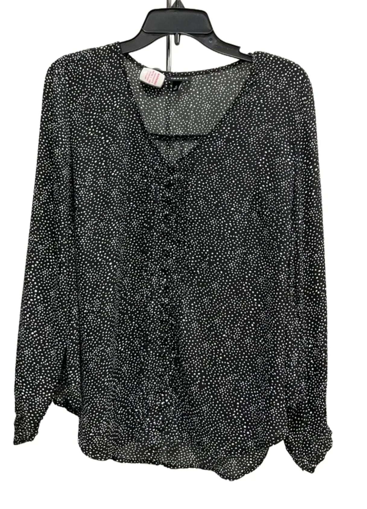 Top Long Sleeve By Torrid In Polkadot Pattern, Size: L