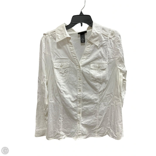 Blouse Long Sleeve By Lane Bryant In White, Size: 20