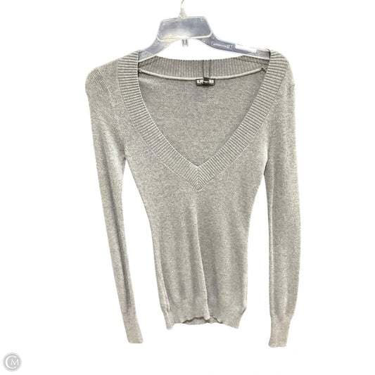 Top Long Sleeve By Express In Grey, Size: Xs