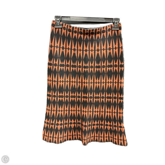 Skirt Midi By Milano In Black & Brown, Size: S