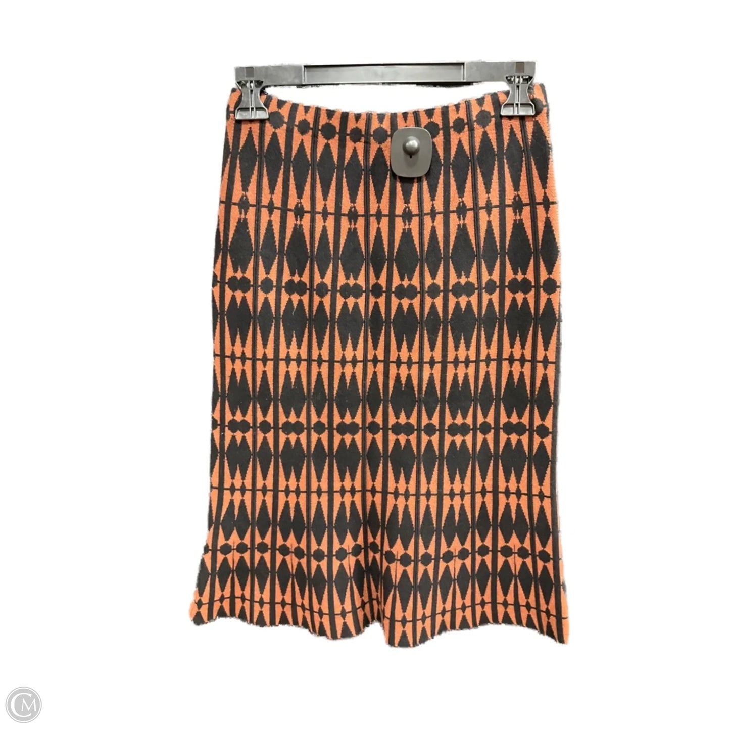 Skirt Midi By Milano In Black & Brown, Size: S