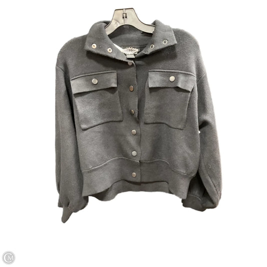 Jacket Shirt By Clothes Mentor In Black, Size: S