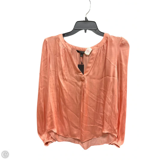 Top Long Sleeve By Banana Republic In Peach, Size: S