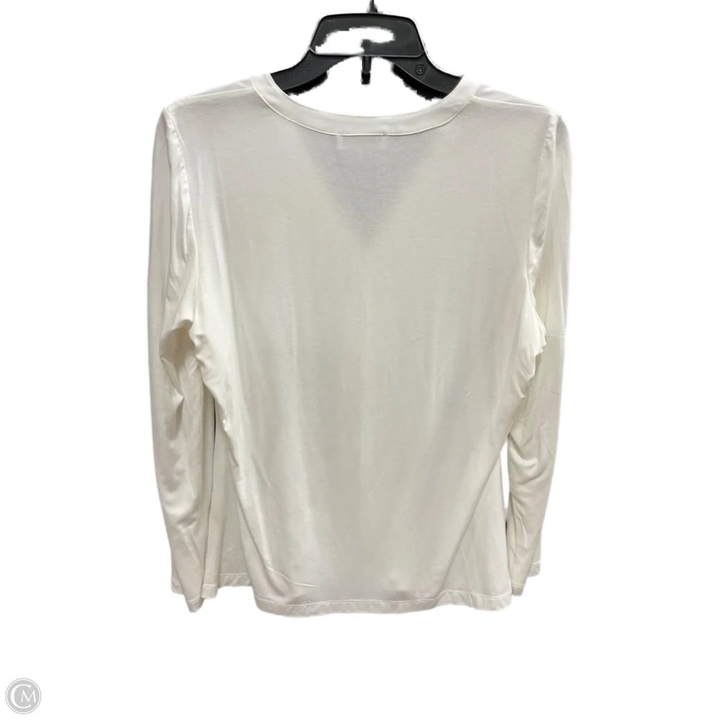 Top Long Sleeve By Calvin Klein In Cream, Size: L