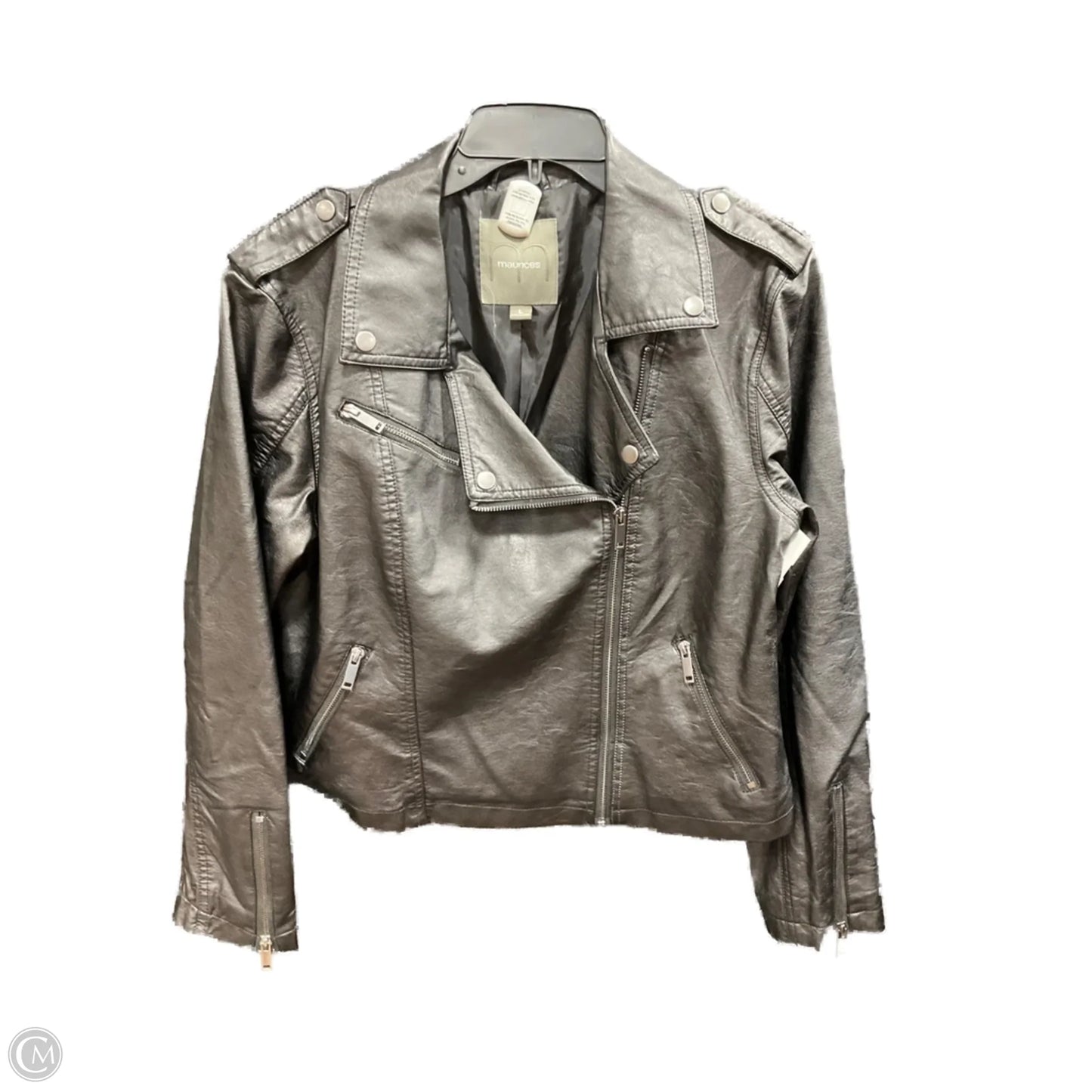 Jacket Moto Leather By Maurices In Black, Size: L