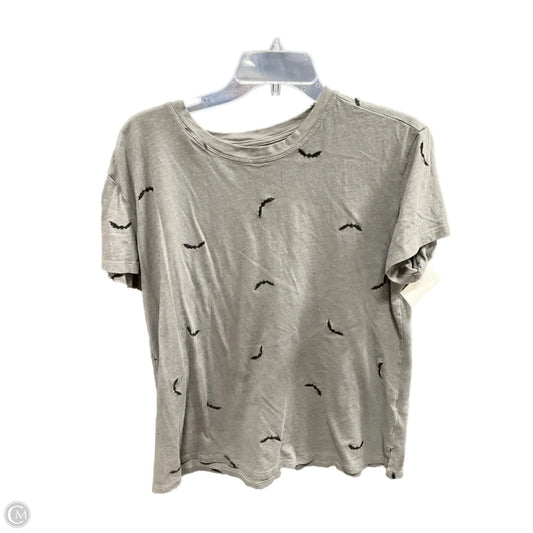 Top Short Sleeve By Maurices In Grey, Size: L