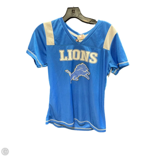 Athletic Top Short Sleeve By Nfl In Blue, Size: M
