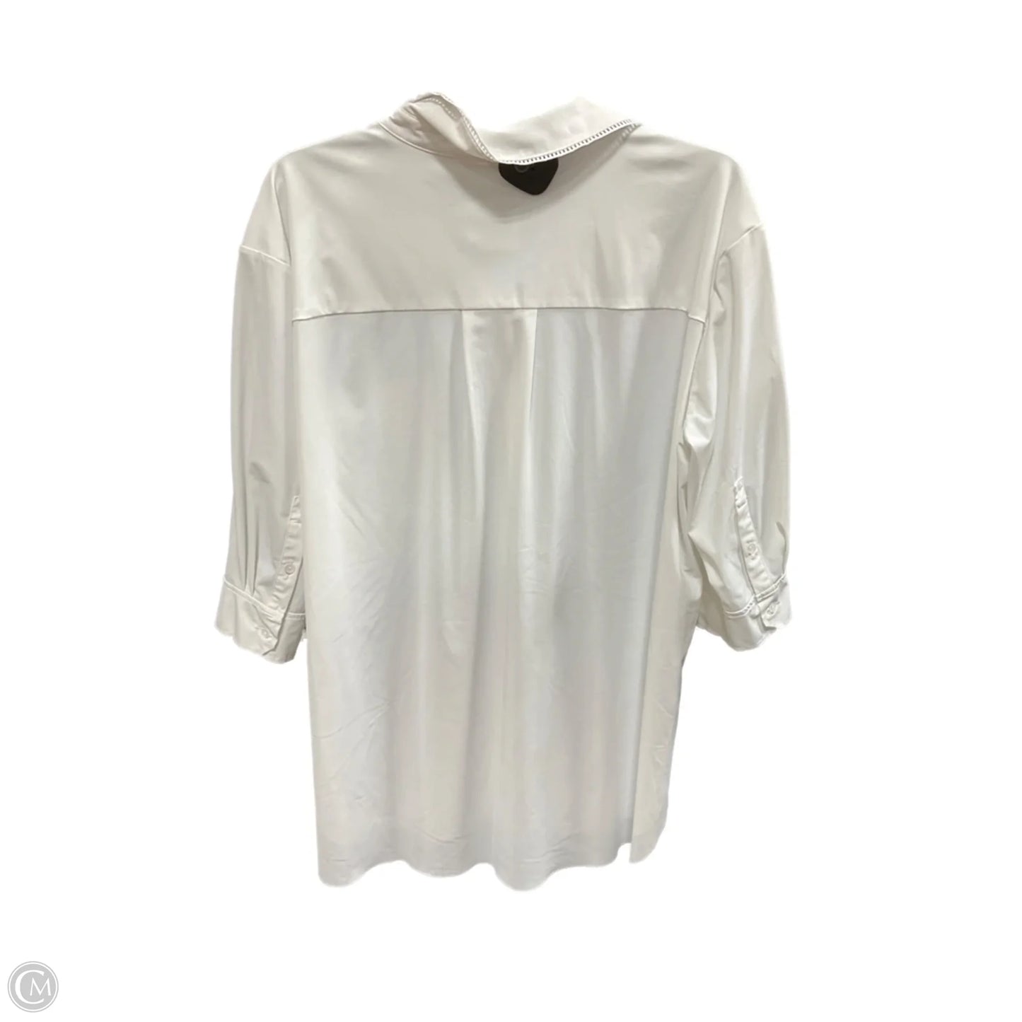 Blouse Long Sleeve By Lysse In White, Size: Xl
