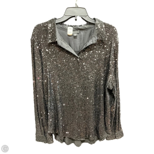 Blouse Long Sleeve By Halogen In Black, Size: Xxl