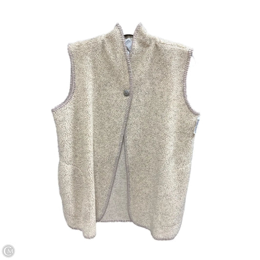 Vest Faux Fur & Sherpa By Coldwater Creek In Beige, Size: M