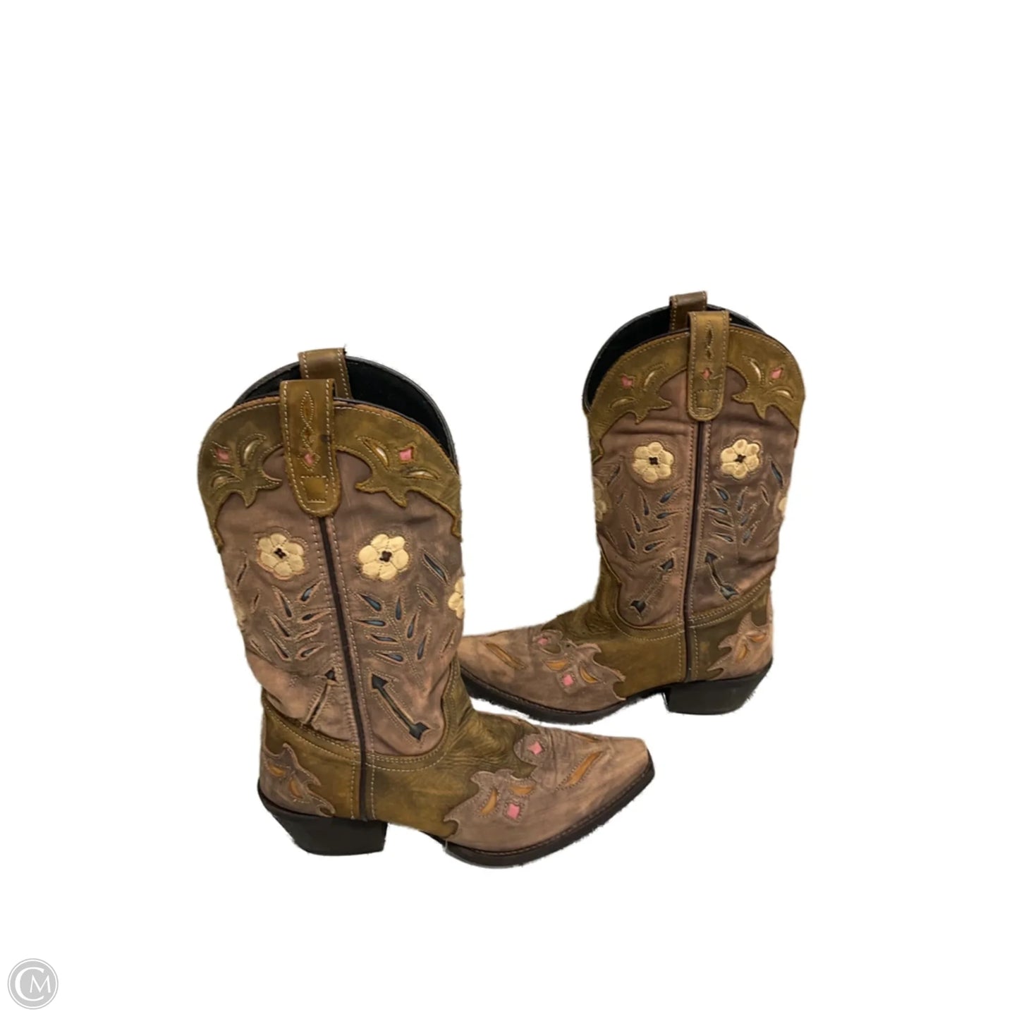Boots Western By Laredo In Brown & Cream, Size: 6