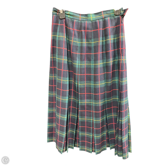 Skirt Midi By Doncaster In Blue & Green, Size: 10