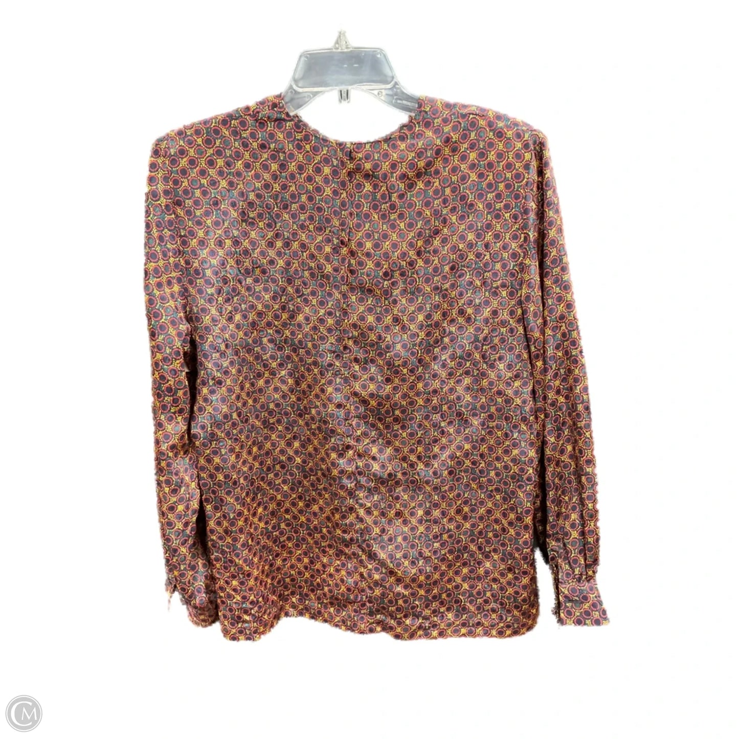 Top Long Sleeve By Doncaster In Red & Yellow, Size: 8