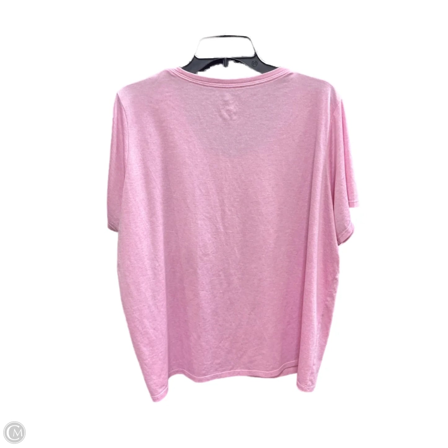 Athletic Top Short Sleeve By Nike In Pink, Size: 2x