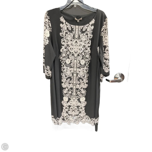 Dress Casual Midi By Sandra Darren In Black & White, Size: 2x