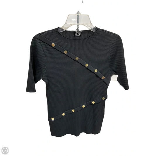 Top Short Sleeve By Inc In Black, Size: M