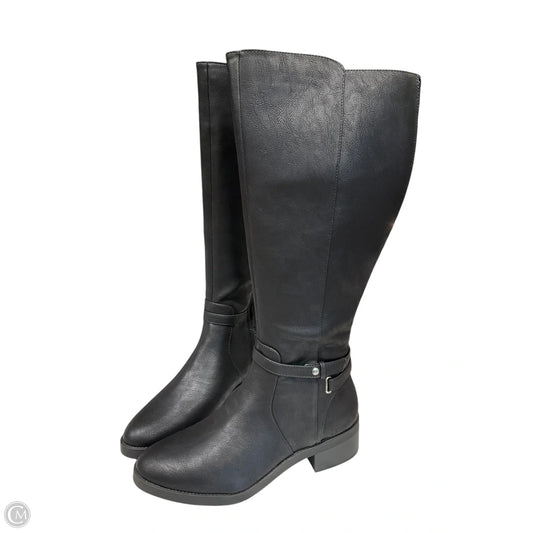 Boots Knee Flats By Life Stride In Black, Size: 11