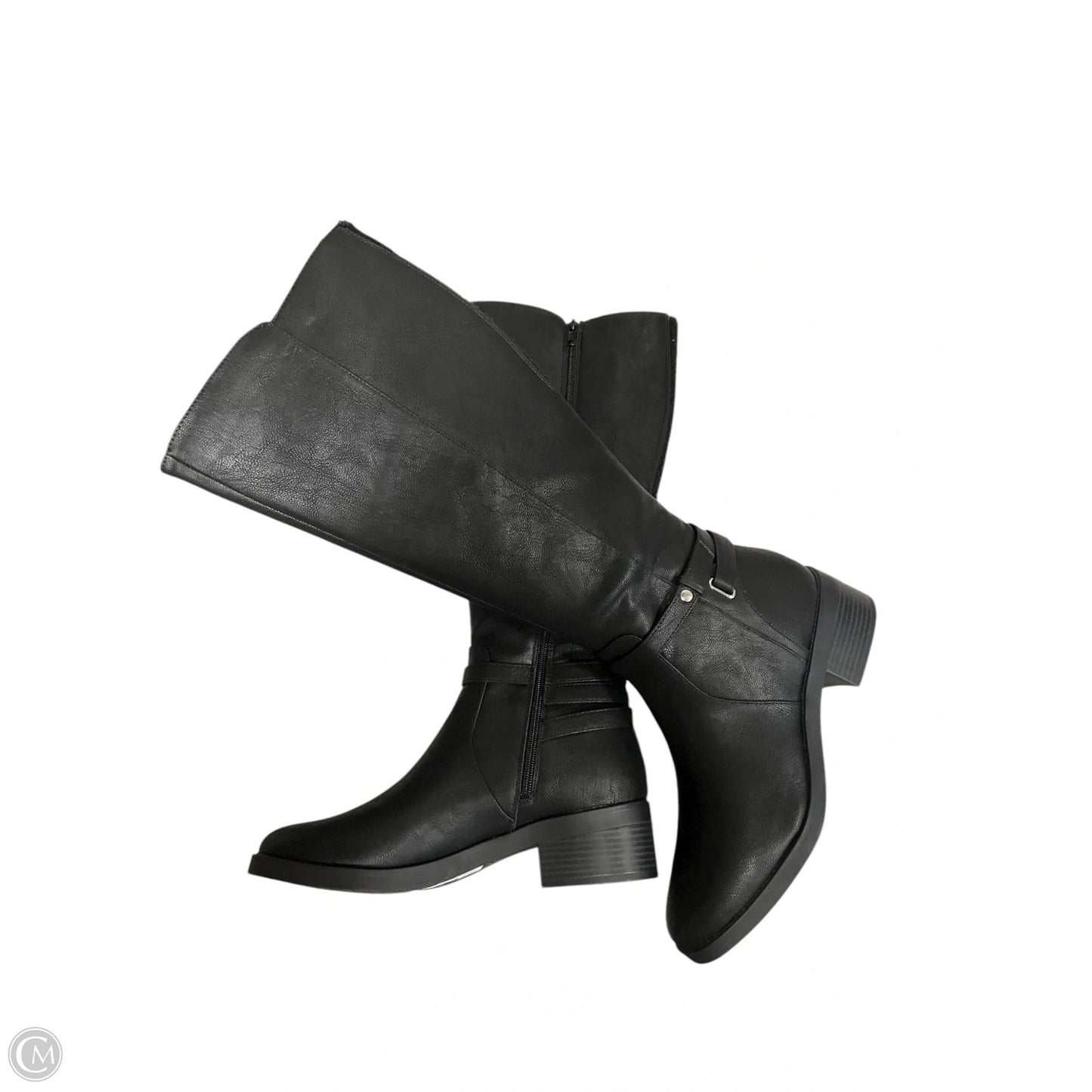 Boots Knee Flats By Life Stride In Black, Size: 11