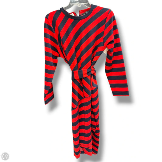 Dress Casual Midi By Eloquii In Blue & Red, Size: 18