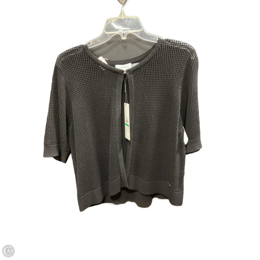 Sweater Cardigan By Calvin Klein In Black, Size: L