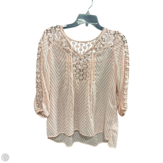 Top 3/4 Sleeve By Bila In Pink, Size: M