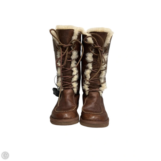 Boots Designer By Ugg In Brown, Size: 6