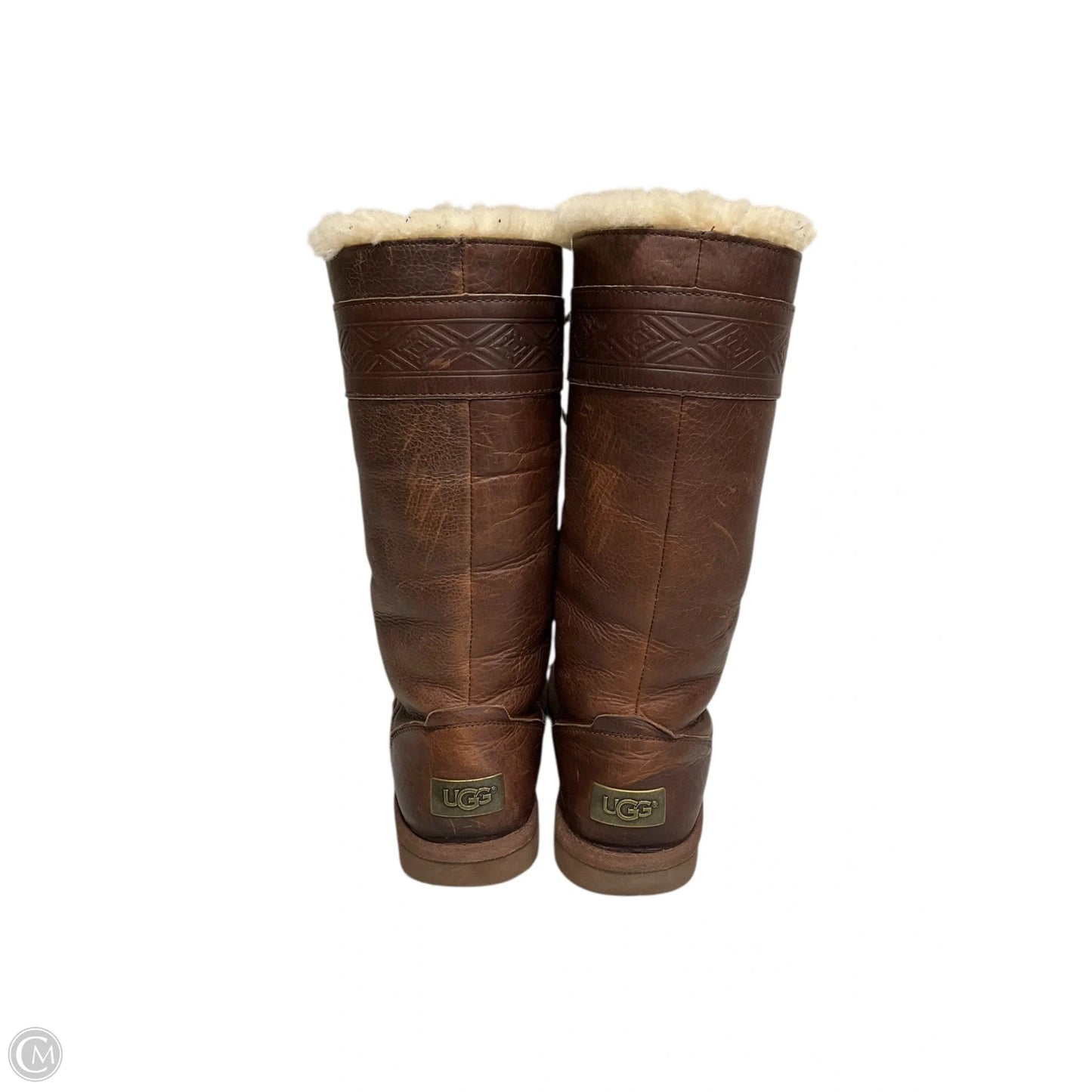Boots Designer By Ugg In Brown, Size: 6