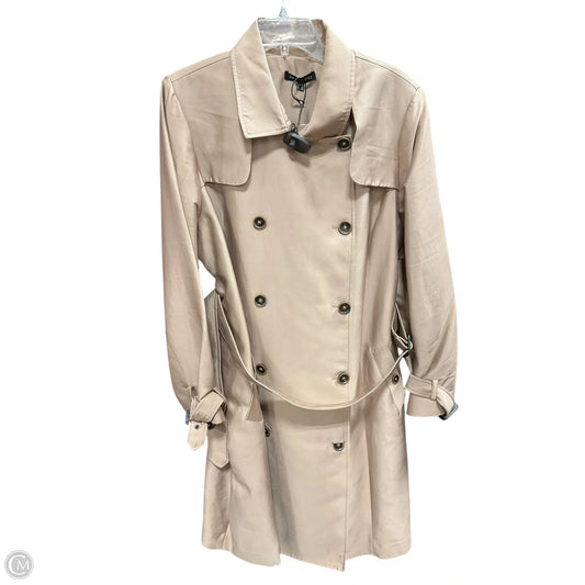 Coat Trench Coat By Clothes Mentor In Tan, Size: 3x