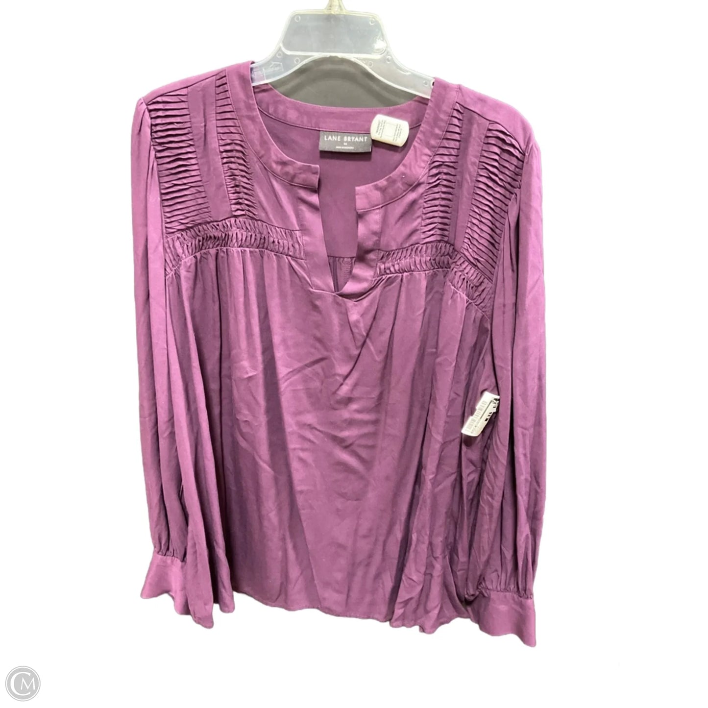 Top Long Sleeve By Lane Bryant In Purple, Size: 20