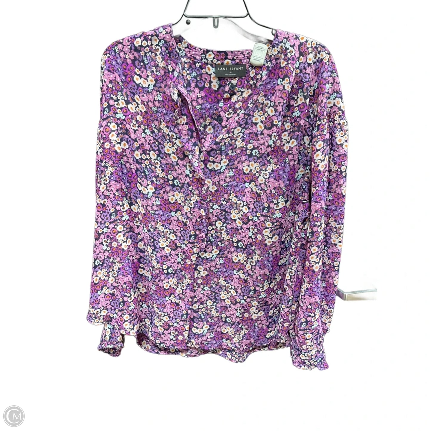 Top Long Sleeve By Lane Bryant In Floral Print, Size: 20