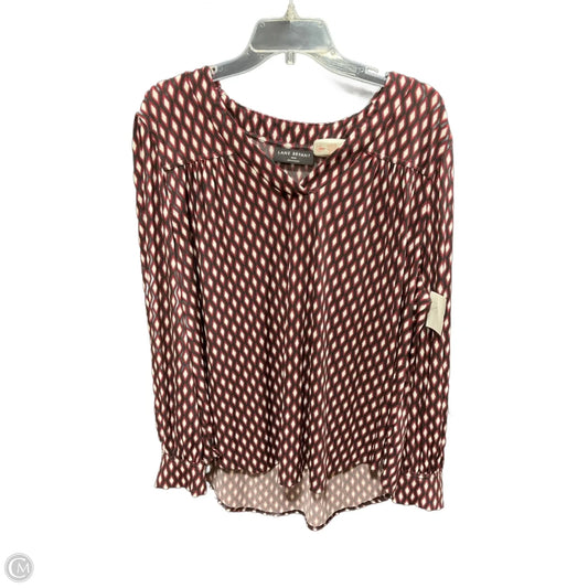 Top Long Sleeve By Lane Bryant In Black & Red, Size: 1x