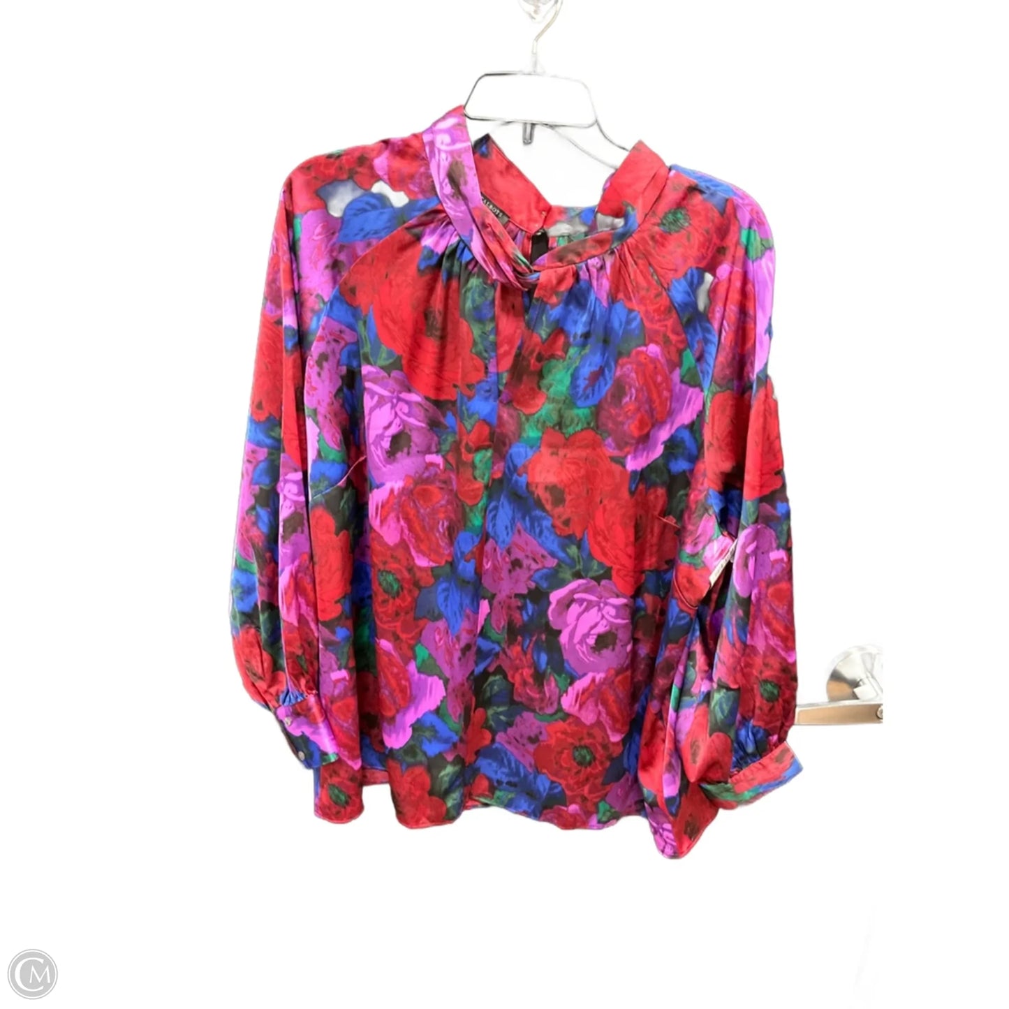 Top Long Sleeve By Talbots In Floral Print, Size: 2x