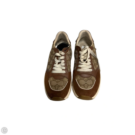 Shoes Designer By Coach In Brown & Tan, Size: 8