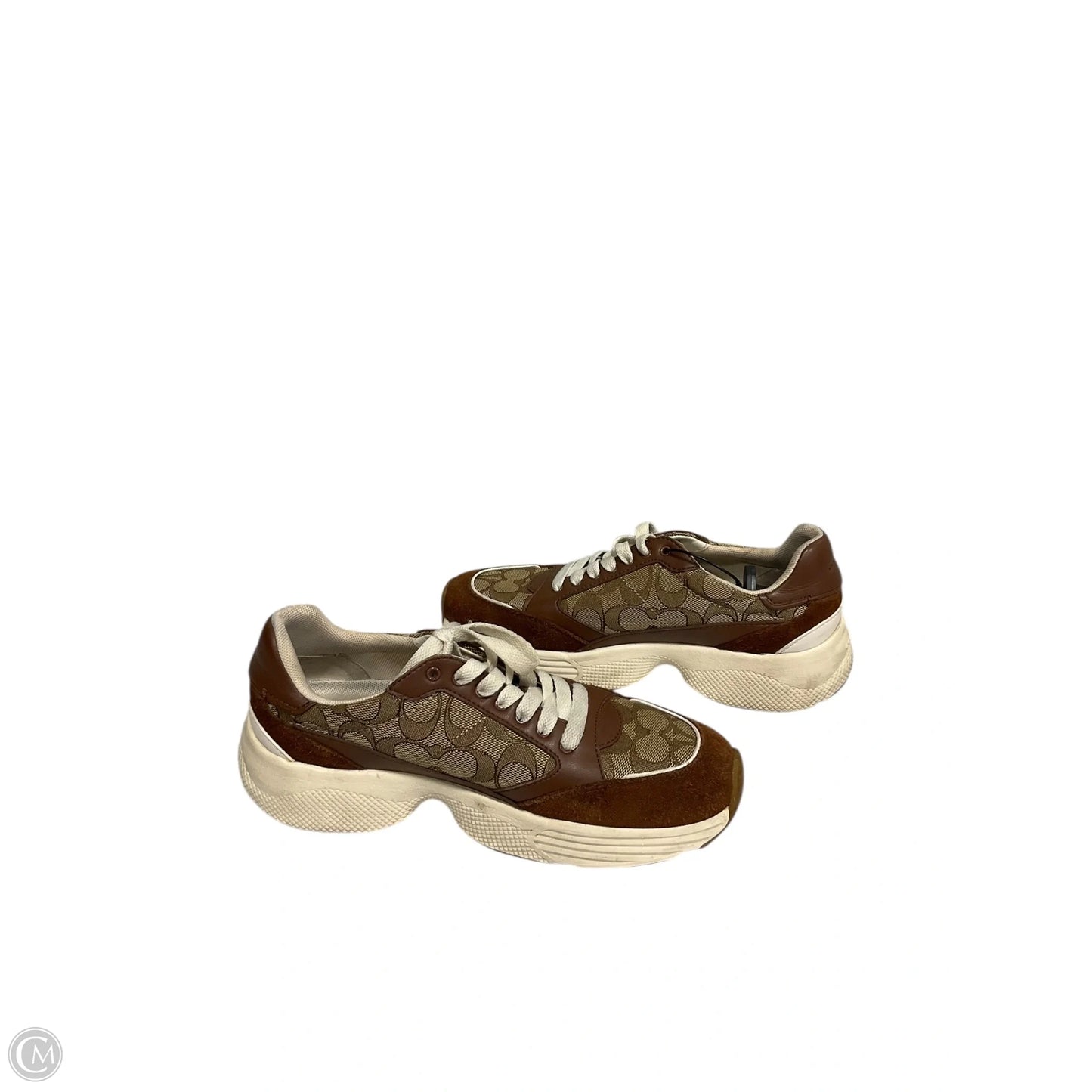 Shoes Designer By Coach In Brown & Tan, Size: 8