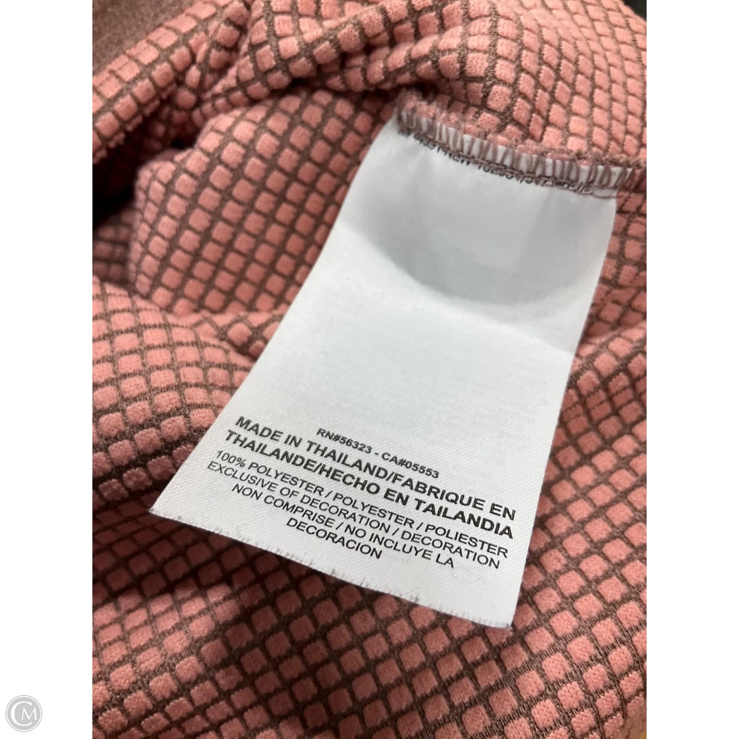 Athletic Top Long Sleeve Collar By Nike Apparel In Pink, Size: L