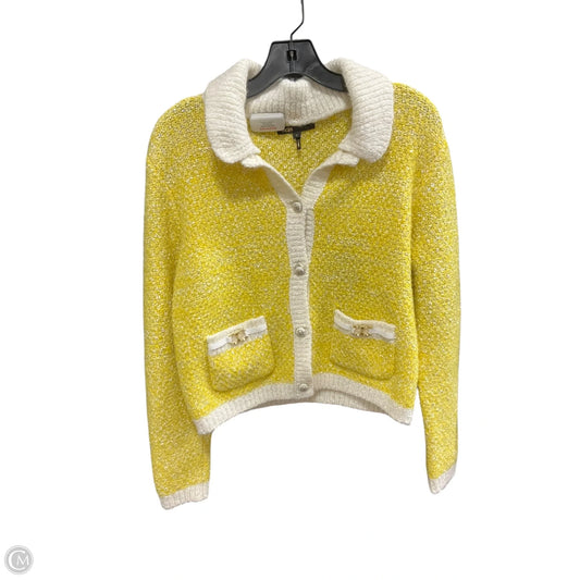 Sweater Cardigan By Clothes Mentor In Yellow, Size: S