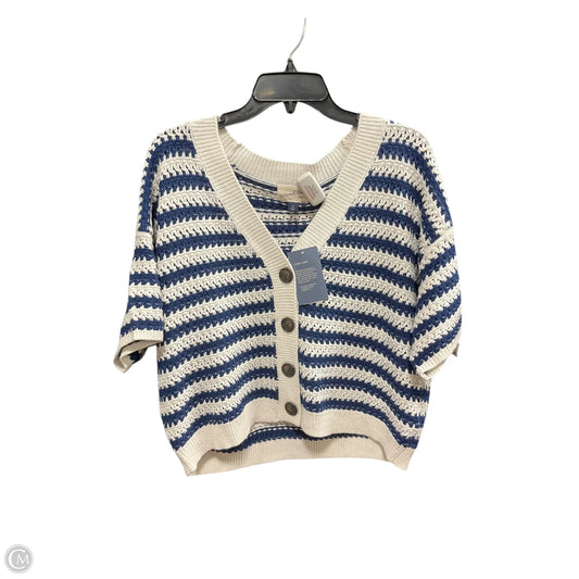Top Short Sleeve By Universal Thread In Blue & Cream, Size: M